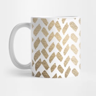 Cute knitting pattern - gold Mug